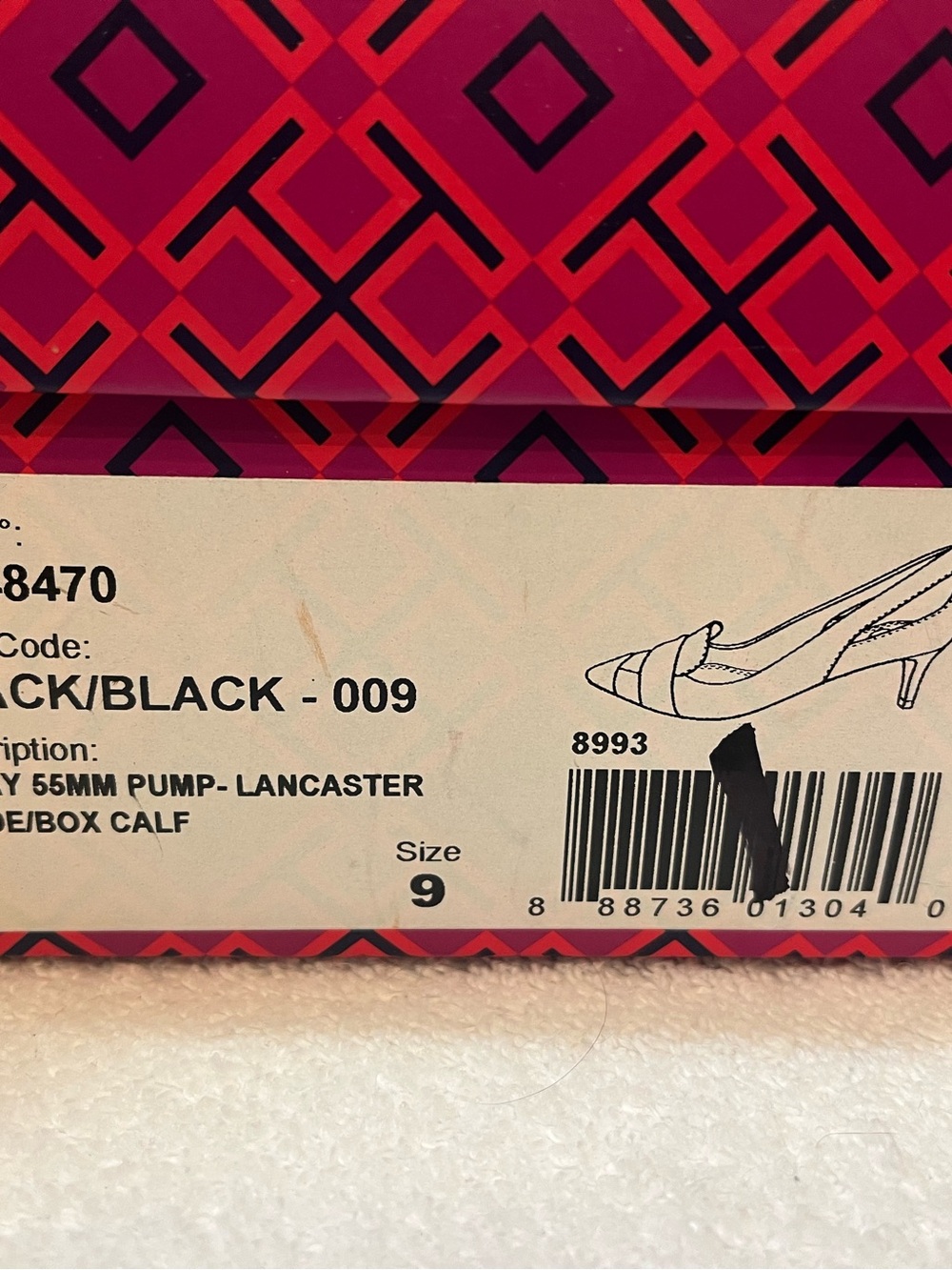 Tory Burch Black Suede Saray Pointed-Toe Kitten Heel Pumps - Size 9 - Picture 7 of 7